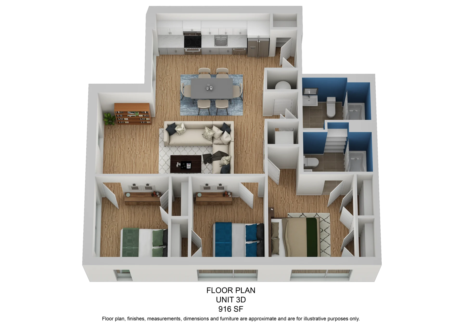 3d 3d Apartments For Rent at 17 Mississippi